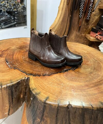 Botina Infantil Marrom Lisa